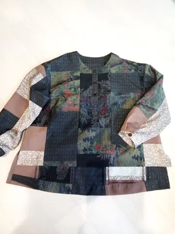 기모노 리메이크 패치워크 블라우스 오시마 명주 외