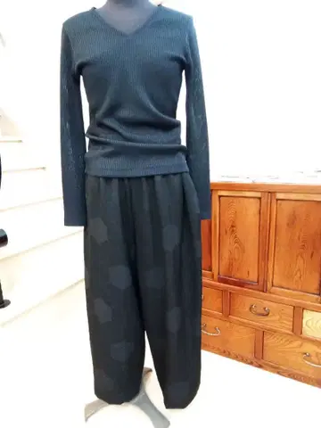 기모노 리메이크 벌룬 팬츠 블랙