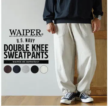 WAIPER 더블니 스웨트 팬츠 H.GRAY