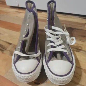 CONVERSE ALL STAR 파이핑 HI 그레이/퍼플