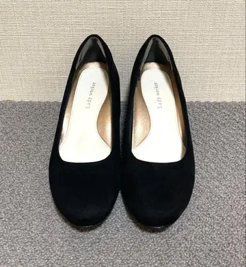 레이디 워커 블랙 스웨이드 펌프스