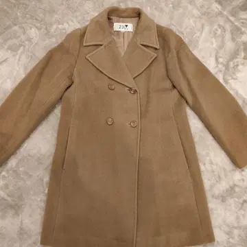23구 베이지 더블 브레스트 롱 코트 38