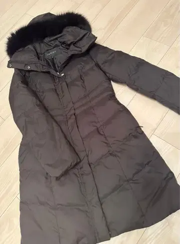 고급 INDIVI 완판 폭스퍼 따뜻한 롱 다운 BLACK