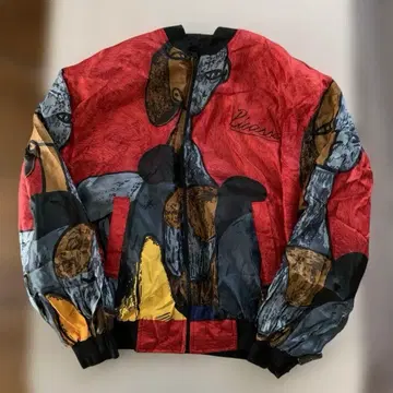 피카소 리버서블 아트 프린트 블루종