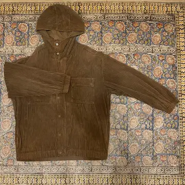 ZARA BANGLADESH 브라운 코듀로이 자켓 후드 부착