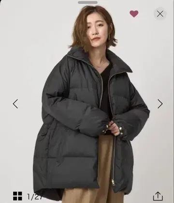 네이비 블랙 다운 자켓 FREE 사이즈