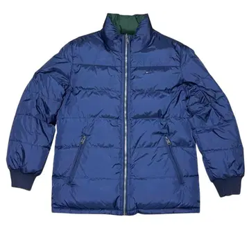 TOMMY HILFIGER 리버서블 다운 자켓 M 네이비 x 그린