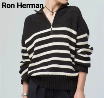 Ron Herman 론 헤르만 보더 지퍼 니트 풀오버