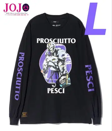 glamb  죠죠 프로슈토&페시 스탠드 롱t 블랙