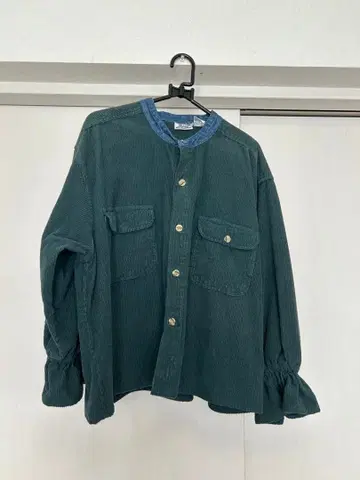 구제 의류 Impact 노카라 자켓 다크 그린