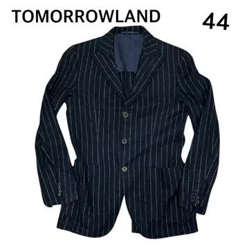 새상품급 TOMORROWLAND 스트라이프 테일러드 자켓 44