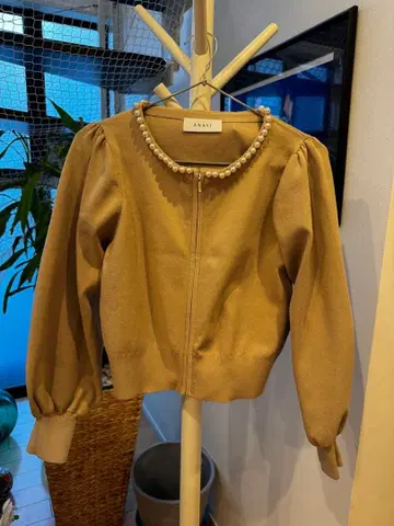 ANAYI 펄 장식 긴팔 가디건