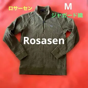 Rosasen 로사젠 하프 지퍼 스웨터 골프웨어 자카드 직조