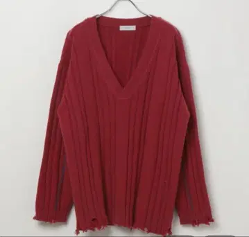 랜덤 리브 데미지 V 풀오버