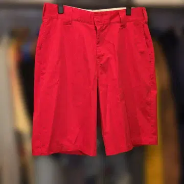 Dickies 숏팬츠 레드 W32