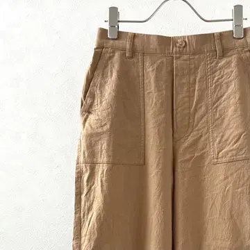 DRESKIP 와이드 팬츠 허리밴딩 포켓 부착 심플 루즈핏