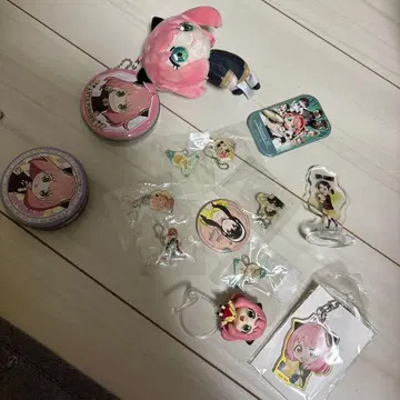 아냐 봉제 인형 캔뱃지 키링 14개