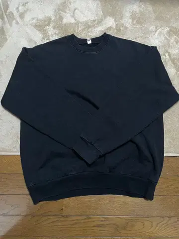 LOS ANGELES APPAREL 블랙 맨투맨 14oz L