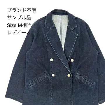 데님 더블 자켓 골드 버튼 M 상당 여성용 아우터