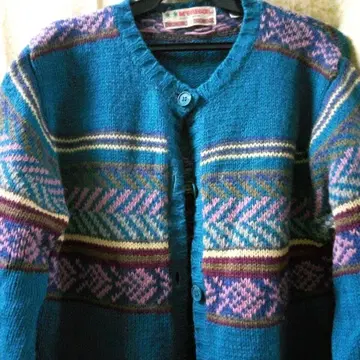 기하학 패턴 니트 가디건