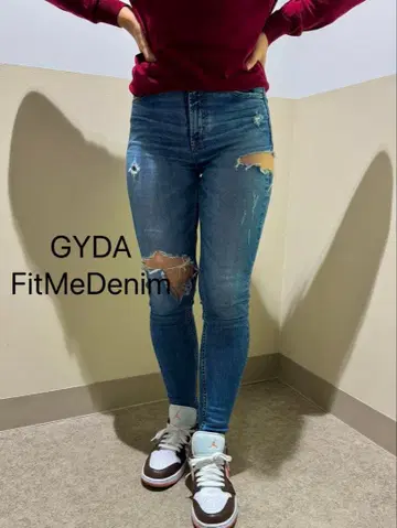 GYDA FitMeDenim 데미지 스키니 데님 M