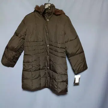 브라운 다운 자켓 퍼 포함