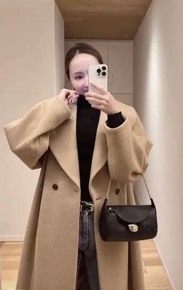 bluelea 블루엘리 코쿤 롱 코트 베이지