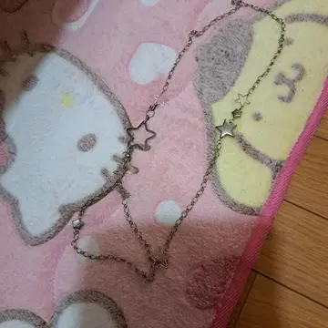 별 모양 참 실버 목걸이