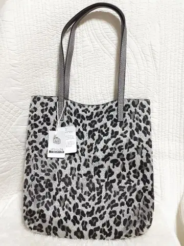 [미사용] 레오파드 무늬 리버서블 토트백