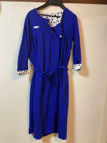 전 tutaee 파란색 긴팔 원피스