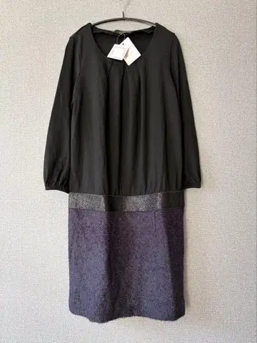 새상품 언타이틀 UNTITLED 바이컬러 원피스 타카시마야 구매