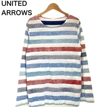 유나이티드 애로우즈 보더 여성용 롱 T 컬러풀 긴팔 티셔츠 M