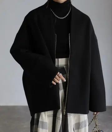 노카라 숏코트 블랙