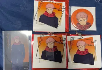 주술회전 전시회 이타도리 유우지 아크릴 키링 캔뱃지 클리어 카드