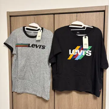 Levi's 반팔 T셔츠 2장 세트 그레이 블랙 L 사이즈