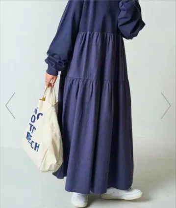 새상품 freaks store 피그먼트 가공 티어드 절개 원피스