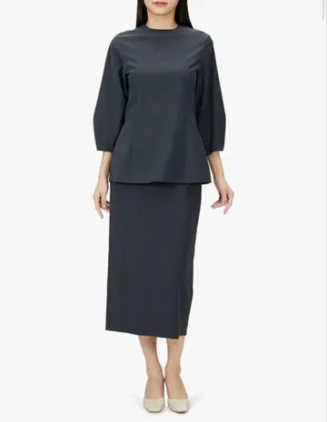 미라 오웬 Mila Owen 허리 쉐이프 블라우스 ST 스커트