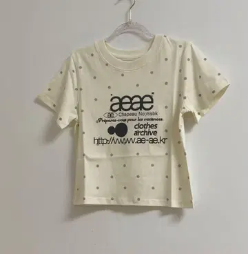 aeae 물방울 패턴 반팔 셔츠