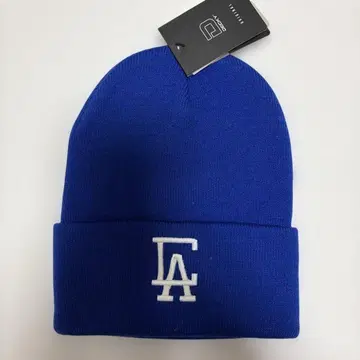 미사용 decky 니트 캡 CA 자수 블루