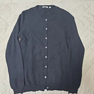 유니클로 캐시미어 100% 크루넥 가디건 L 네이비