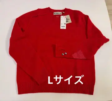 [ 새상품 ] ANYA HINDMARCH 크루넥 스웨터 L RED