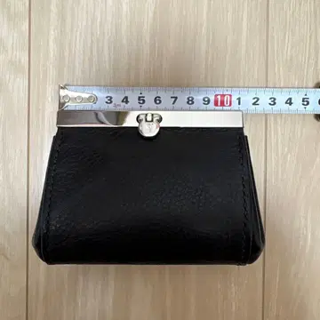 블랙 가죽 미니 지갑 약 10cm