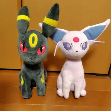 포켓몬 모후굿토 봉제 인형 이브이 프렌즈 ~에브이 블래키~ 총 2체