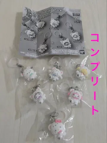 산리오 캐릭터즈 메지루시 액세서리 후와후와 스노우 전 6종 컴플리트