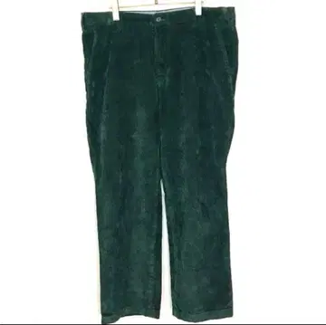 다크 그린 코듀로이 와이드 팬츠