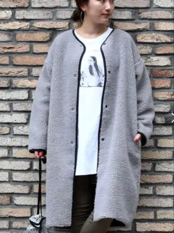 FREAK'S STORE WEB 한정판 노카라 보아 플리스 코트 리버서블