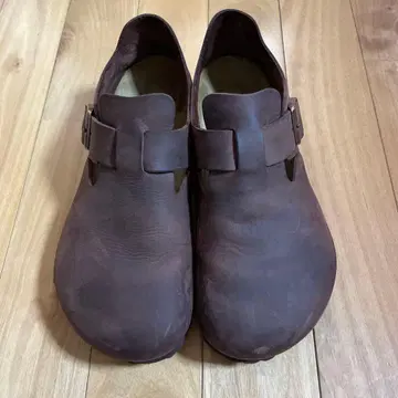 2회 사용 버켄스탁 런던 브라운 43 레귤러 오일드