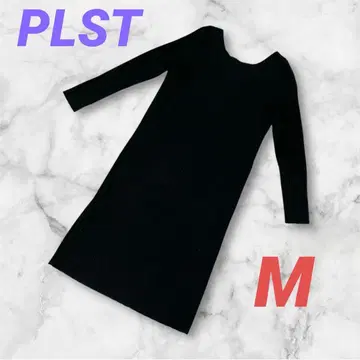 새상품급 플라스테 리브 원피스 블랙 M 심플