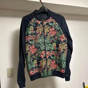 ZARA MAN 자라 남성용 꽃무늬 집업 자켓 네이비