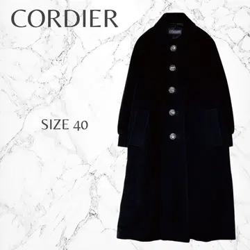 코르디아 일본제 울 성숙 캐주얼 무지 롱 스텐카라 코트 L